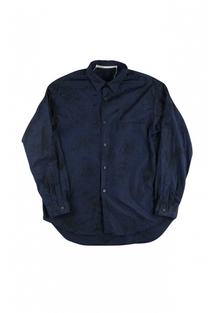 TOHNAI/REGULAR COLLAR SHIRT SPOTS NAVY