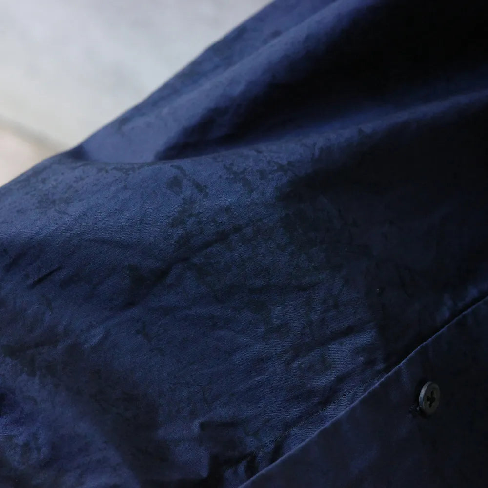 TOHNAI/REGULAR COLLAR SHIRT SPOTS NAVY