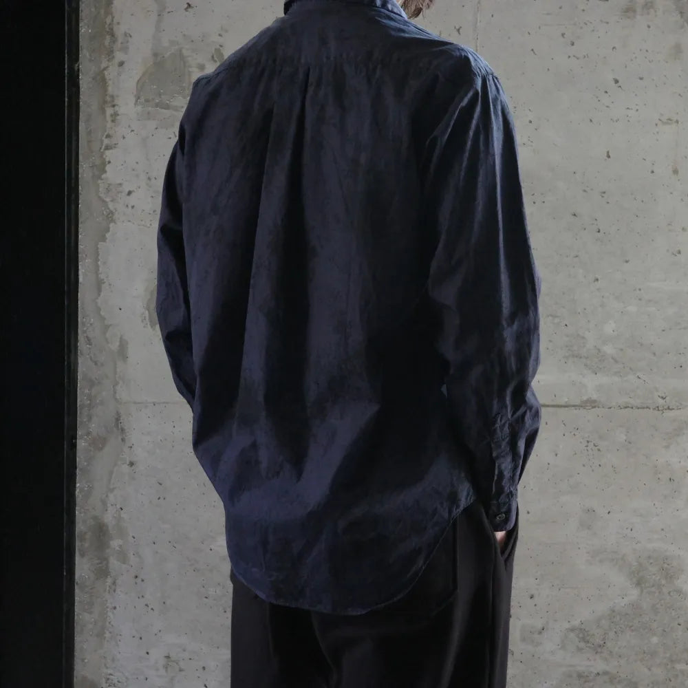 TOHNAI/REGULAR COLLAR SHIRT SPOTS NAVY