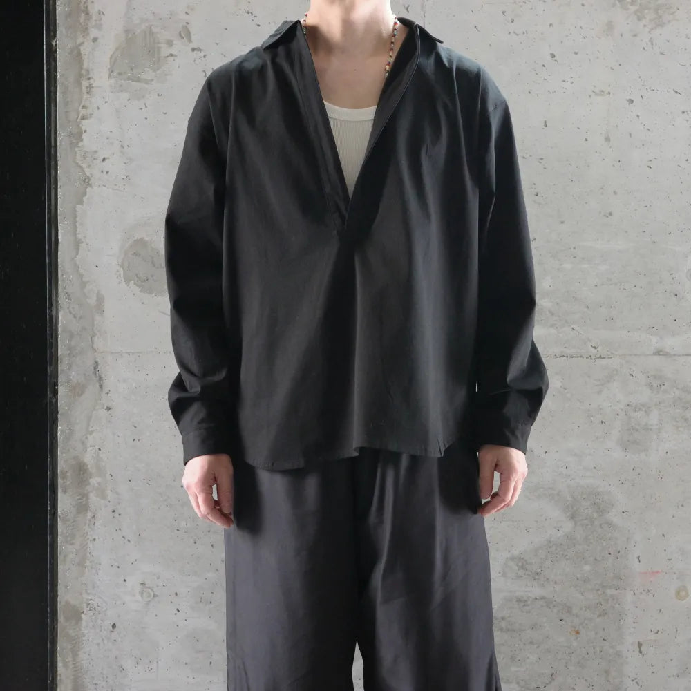 the bes/塩縮ハイゲージジャージー スキッパーL/S