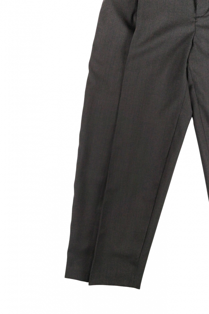 BISOWN/SHEER WOOL PLEATSTUCK SLACKS BROWN