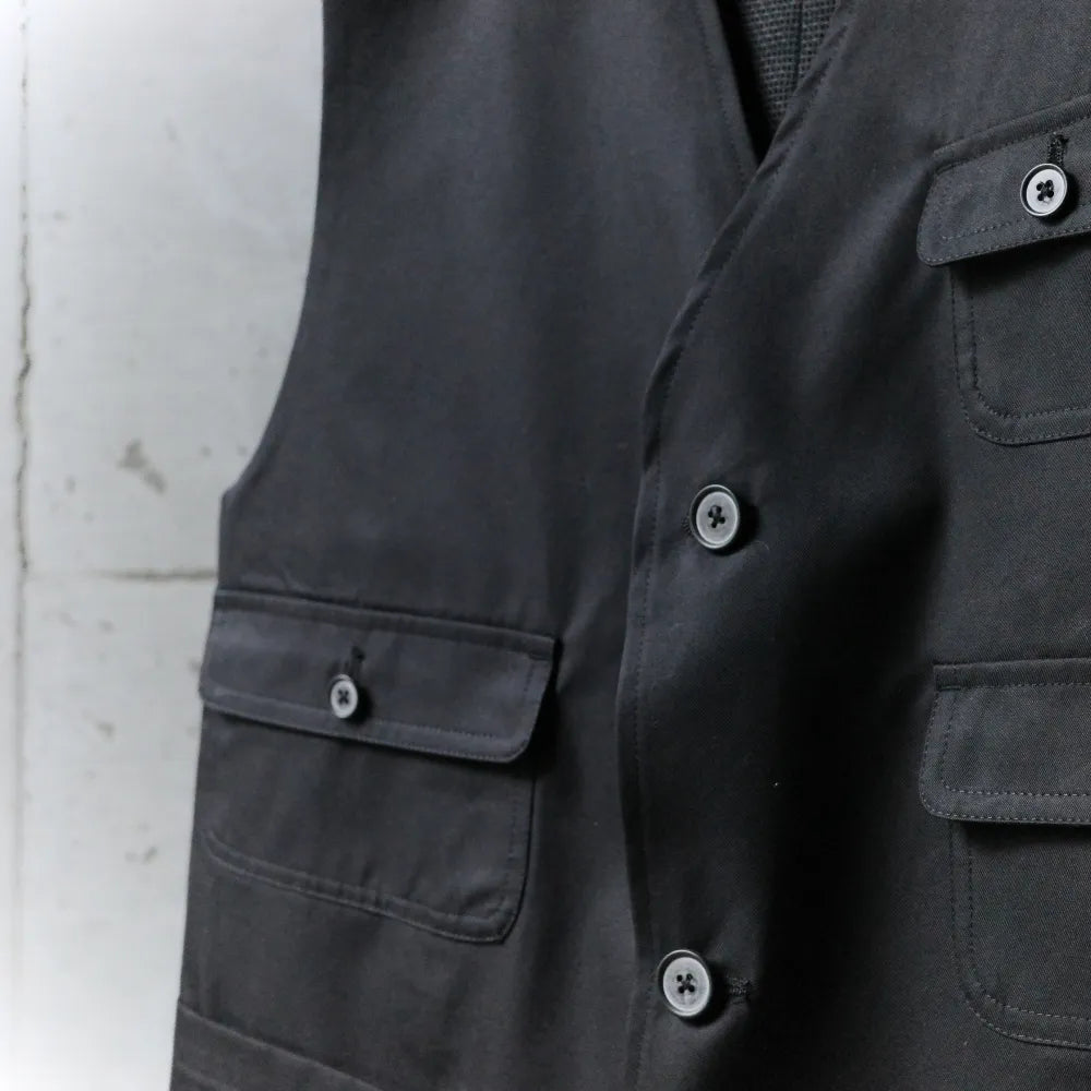 BISOWN/CHINO CLOTH×KARAMI REVERSIBLE VEST BK