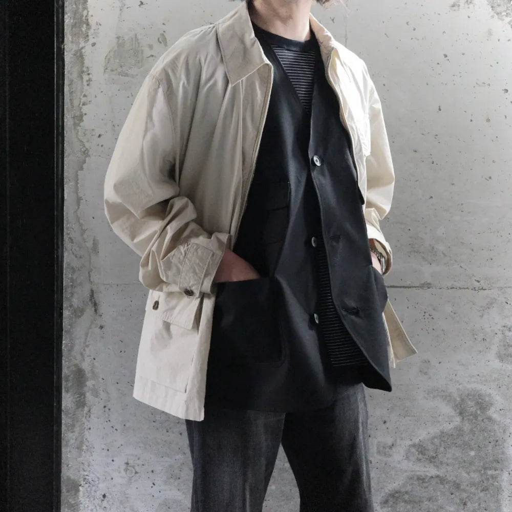 BISOWN/CHINO CLOTH×KARAMI REVERSIBLE VEST BK