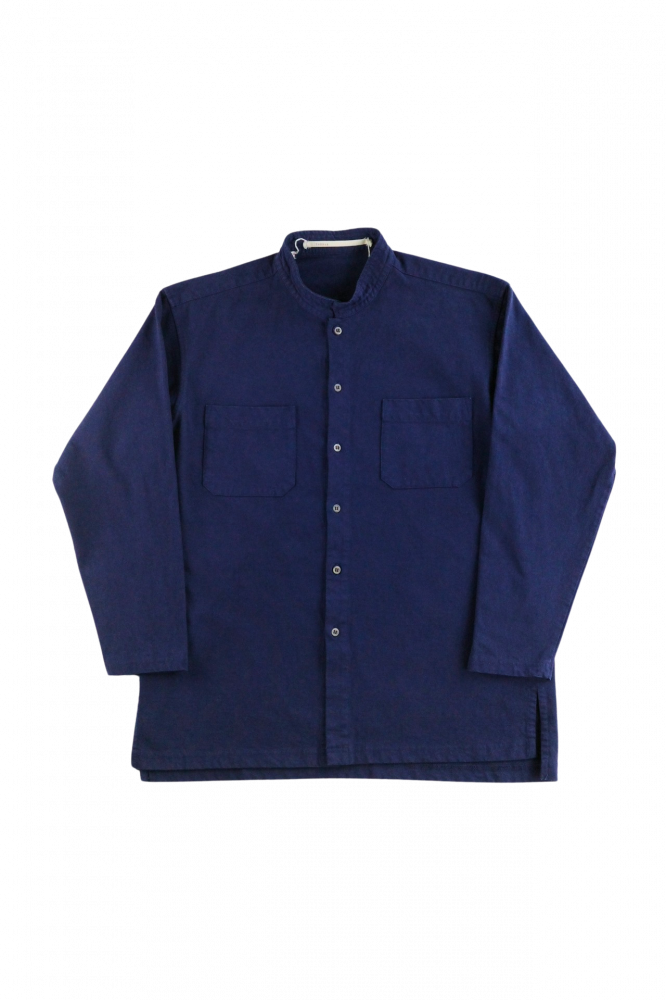 TOHNAI/COLLARLESS SHIRT