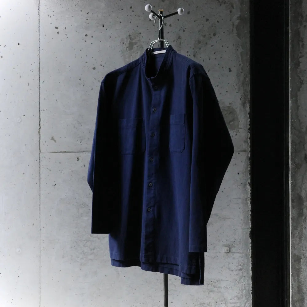 TOHNAI/COLLARLESS SHIRT