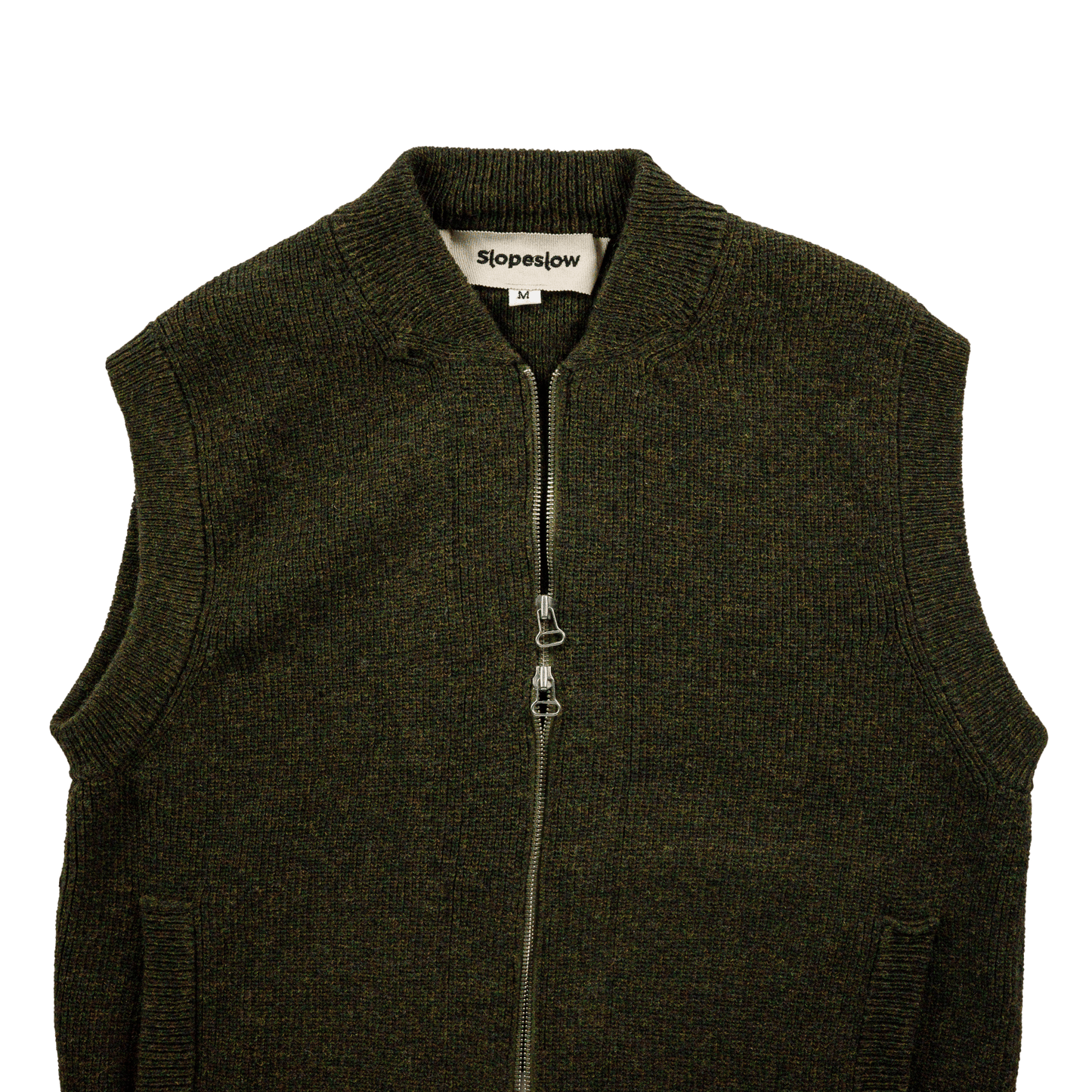 Slopeslow(スロープスロウ)/zip front vest