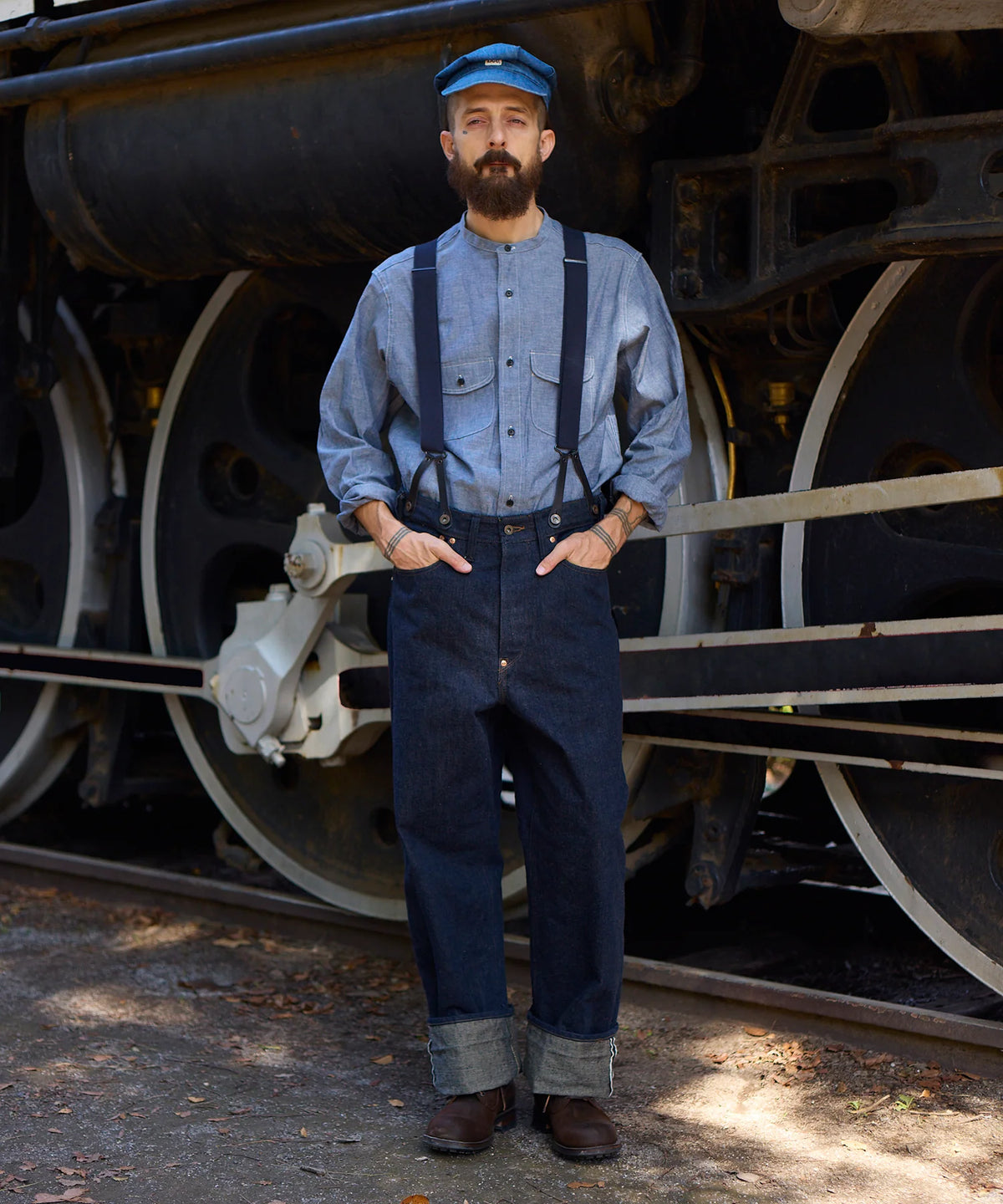 Lee × Nigel Cabourn OX'ed Silver/ RAILWAY MAN 101B