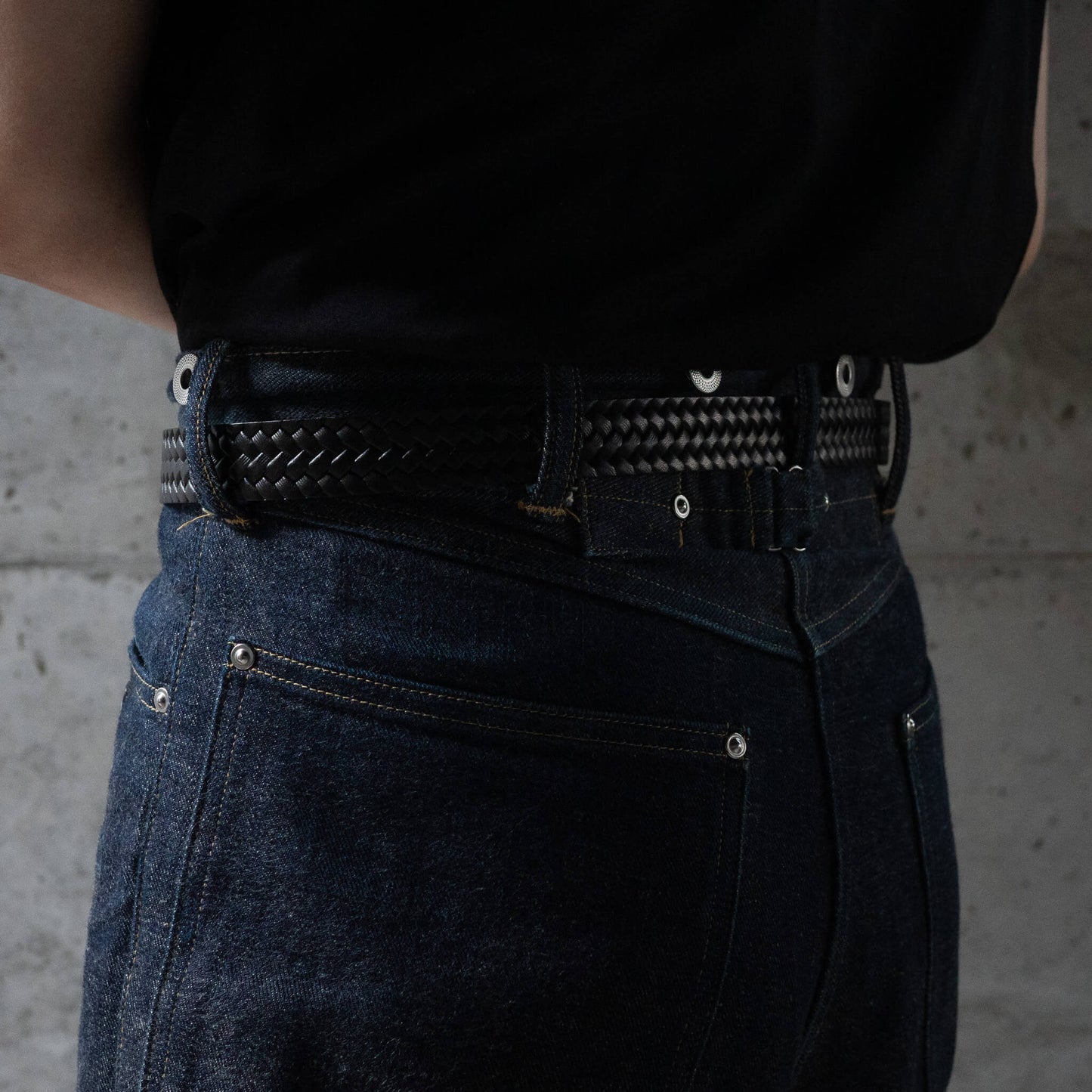 T.T Taiga Takahashi/Lot.021 Basketweave Pattern Belt