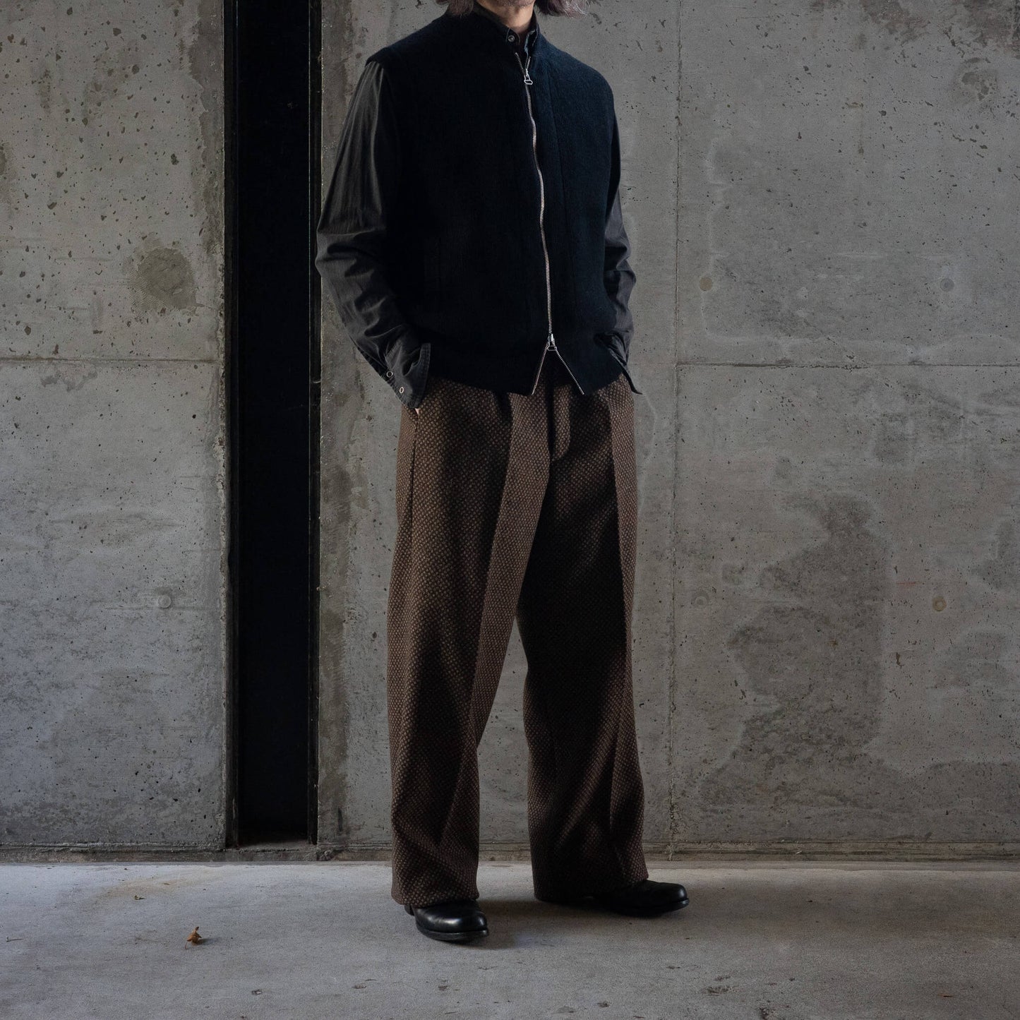 Slopeslow(スロープスロウ)/zip front vest