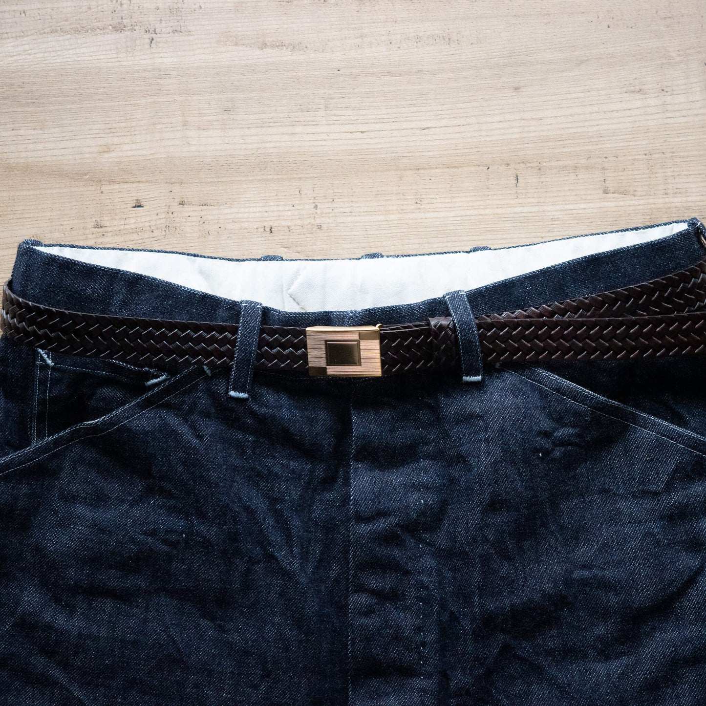 T.T Taiga Takahashi(ティー・ティー/タイガ タカハシ)/Lot.021 Basketweave Pattern Belt
