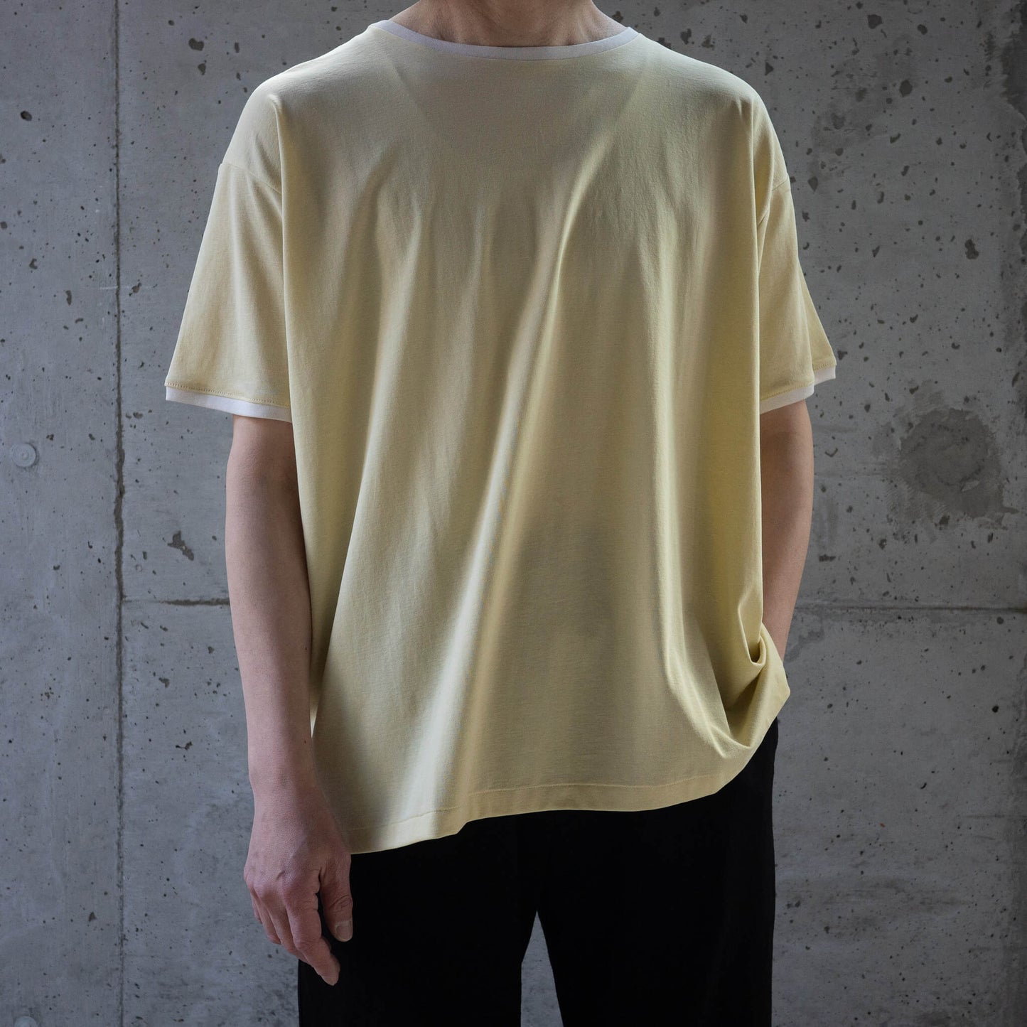 BISOWN(ビソウン)/PIMA MOKLODI RINGER TEE YELLOW×BLUE