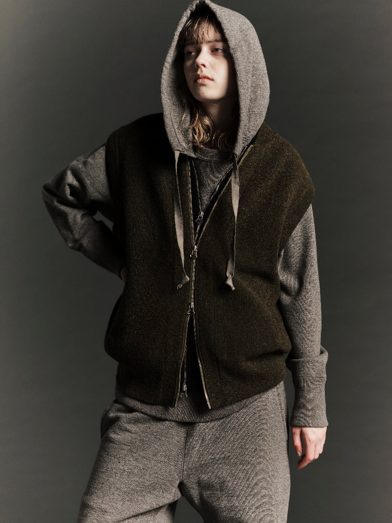 Slopeslow(スロープスロウ)/zip front vest