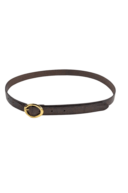 BISOWN/LIZARD OVAL BELT ※再入荷後の発送となります