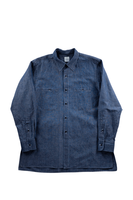 BISOWN(ビソウン)/COTTON LINEN CAMBRAY SHIRTS D.INDIGO