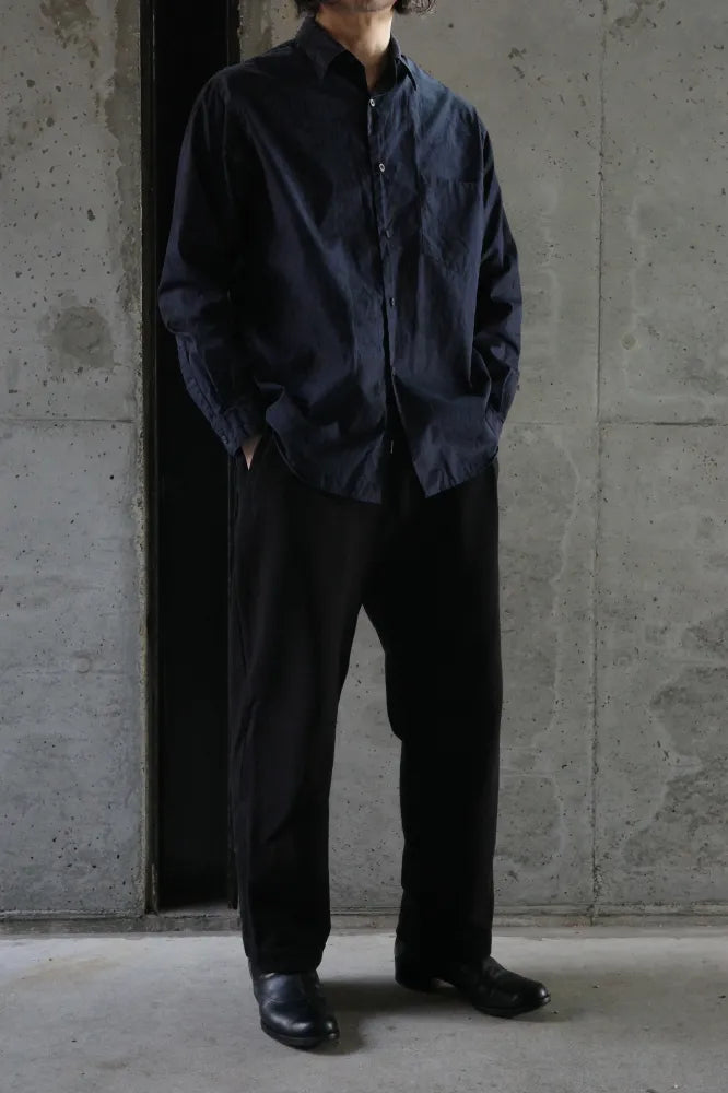 TOHNAI/REGULAR COLLAR SHIRT SPOTS NAVY