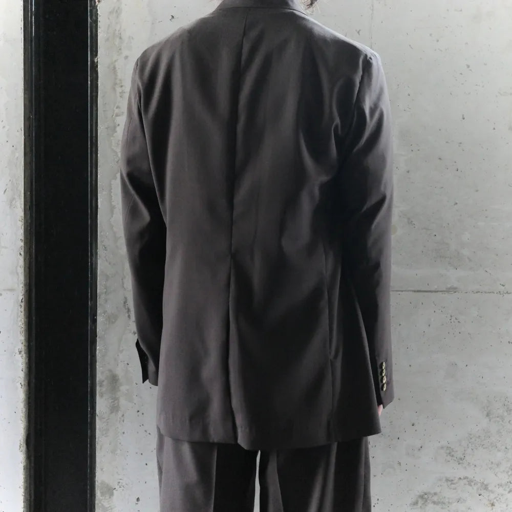 BISOWN/SHEER WOOL UNCON JACKET BROWN