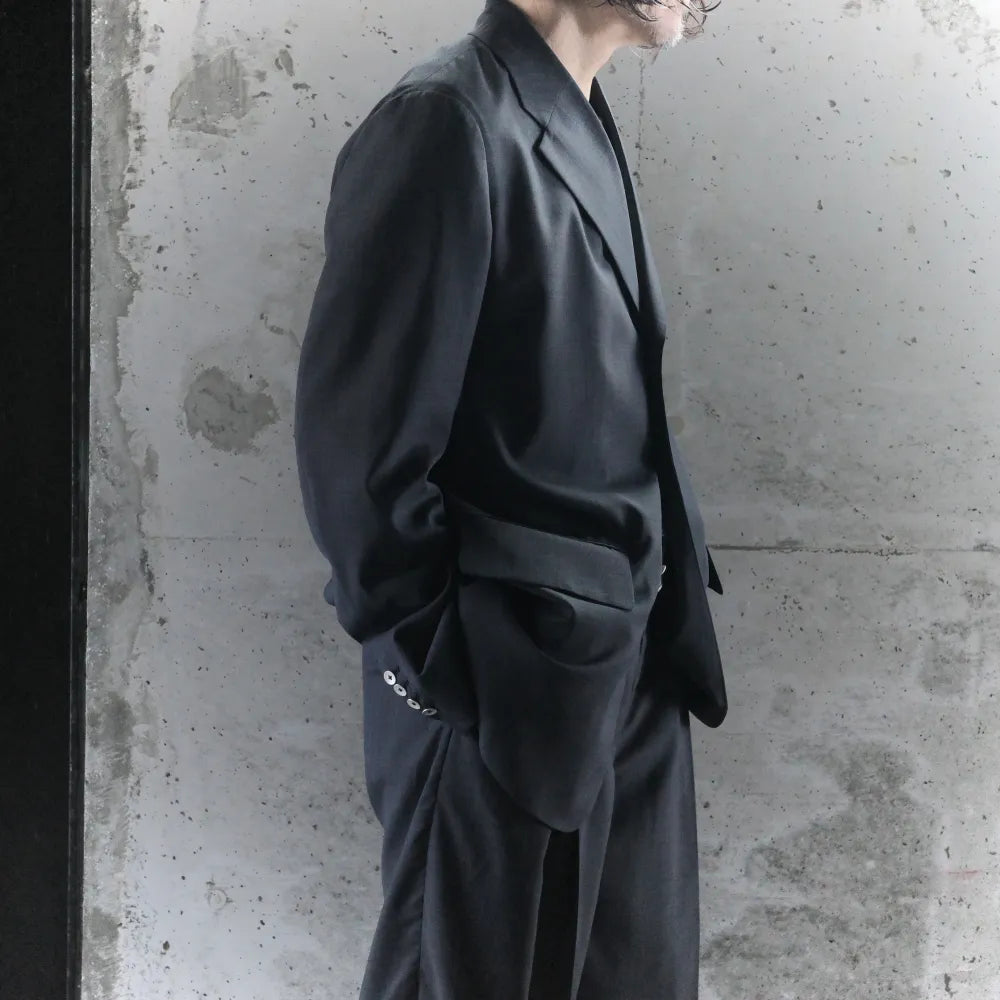 BISOWN/SHEER WOOL UNCON JACKET NAVY
