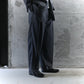 BISOWN/SHEER WOOL PLEATSTUCK SLACKS NAVY