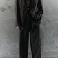 BISOWN/SHEER WOOL PLEATSTUCK SLACKS BROWN
