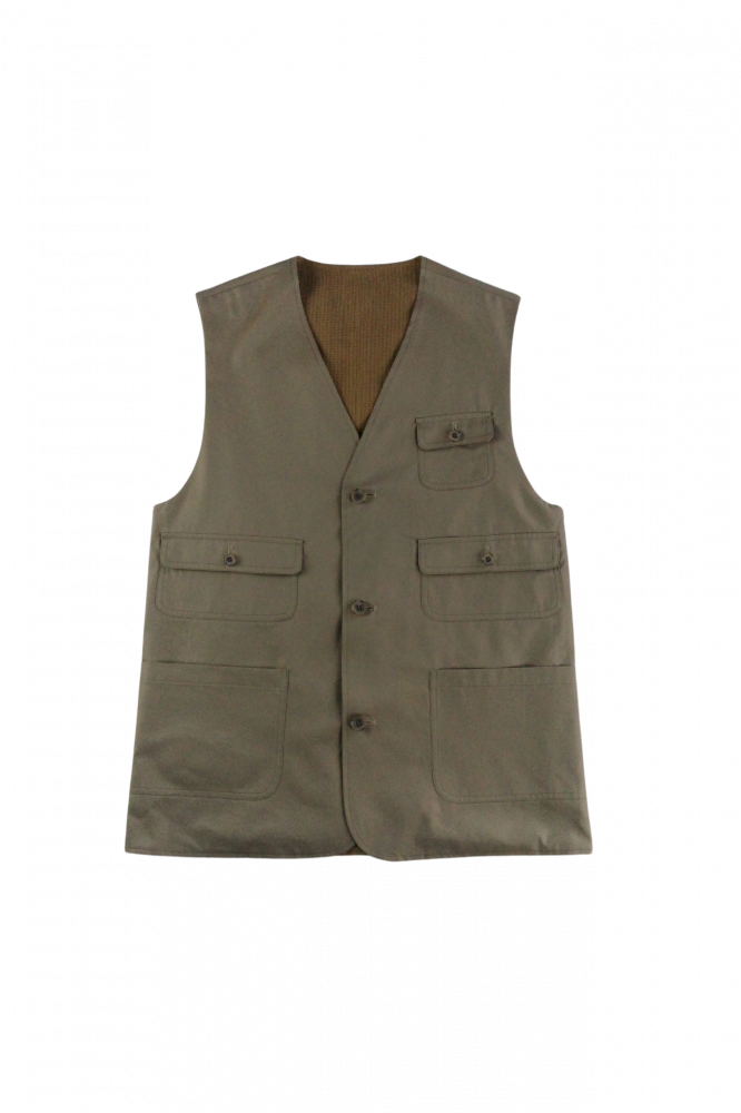 BISOWN/CHINO CLOTH×KARAMI REVERSIBLE VEST BG