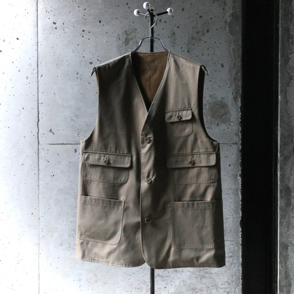 BISOWN/CHINO CLOTH×KARAMI REVERSIBLE VEST BG