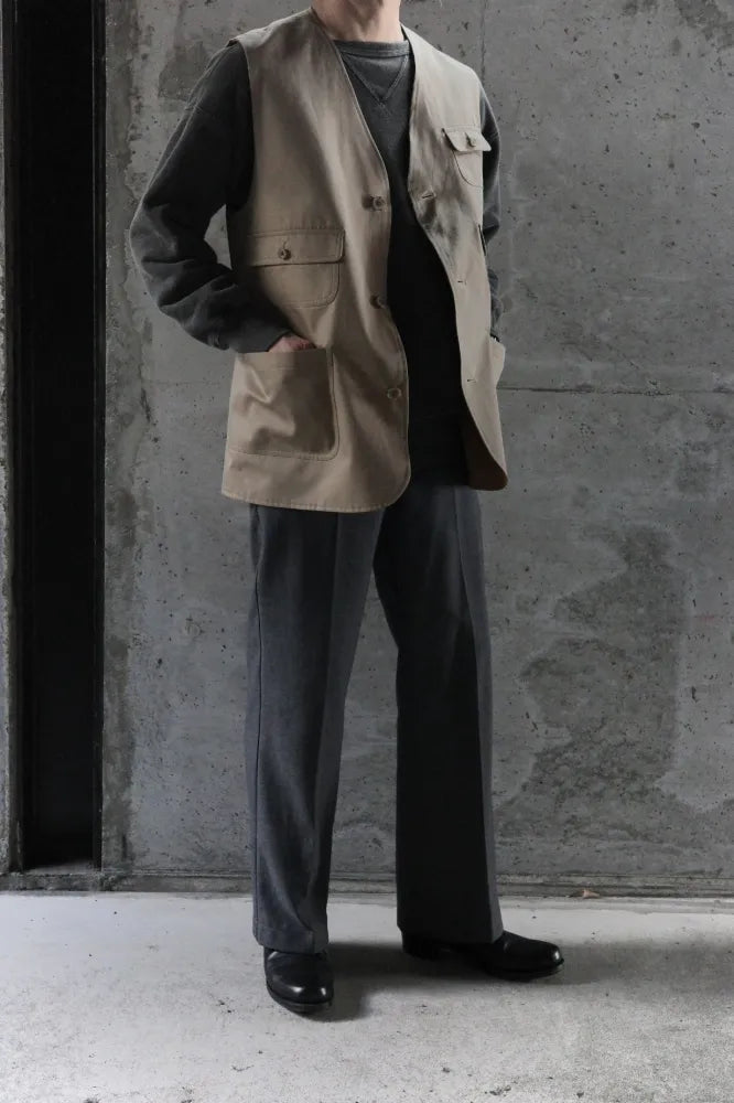 BISOWN/CHINO CLOTH×KARAMI REVERSIBLE VEST BG