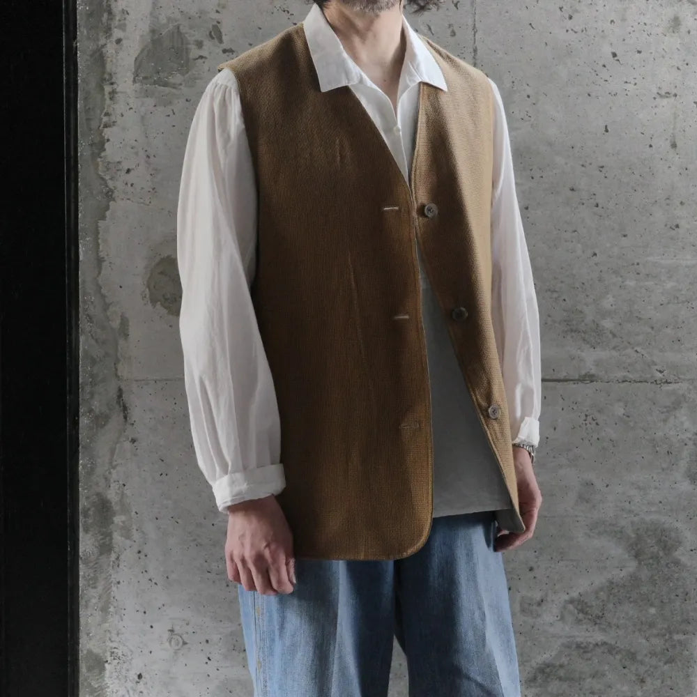 BISOWN/CHINO CLOTH×KARAMI REVERSIBLE VEST BG