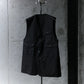BISOWN/CHINO CLOTH×KARAMI REVERSIBLE VEST BK