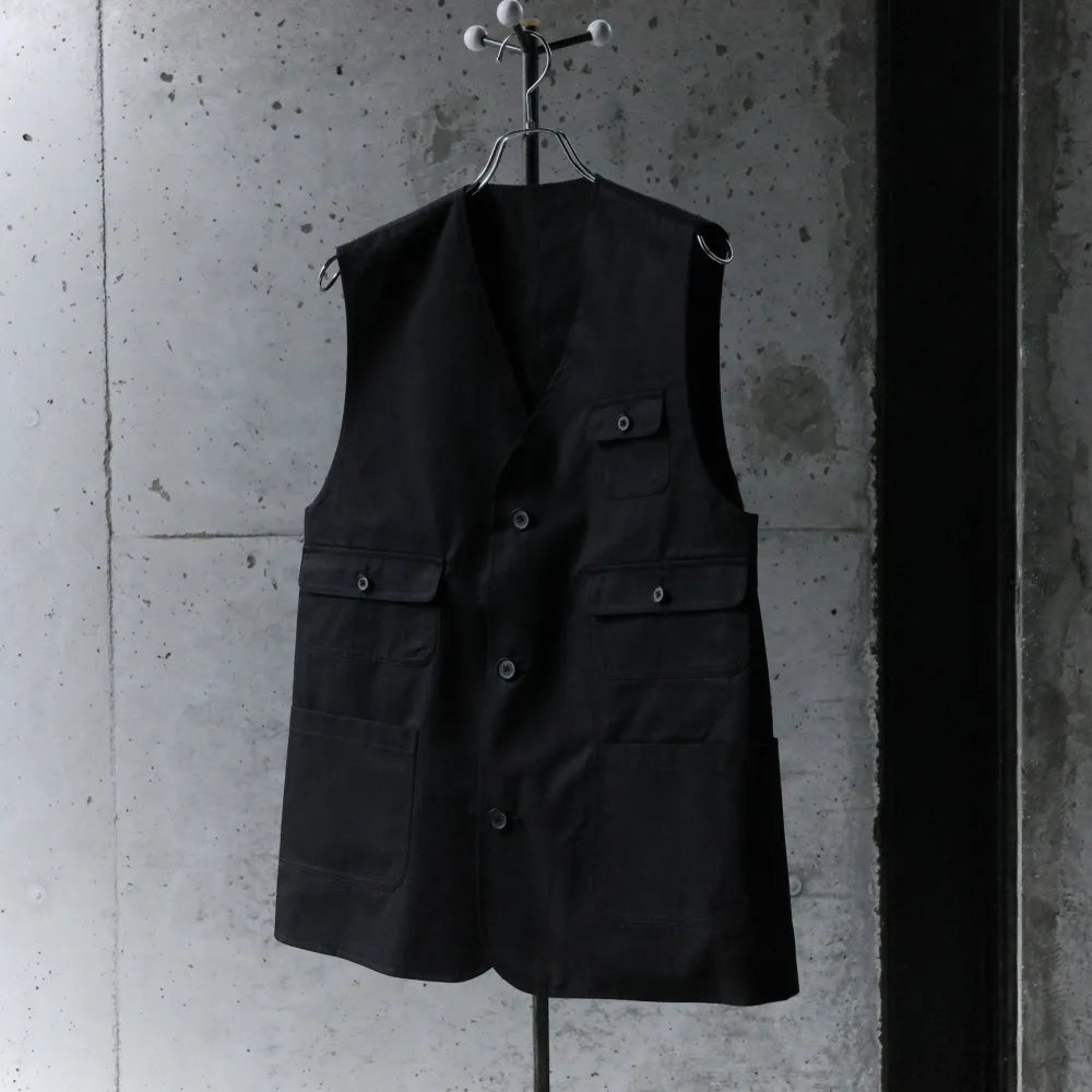BISOWN/CHINO CLOTH×KARAMI REVERSIBLE VEST BK