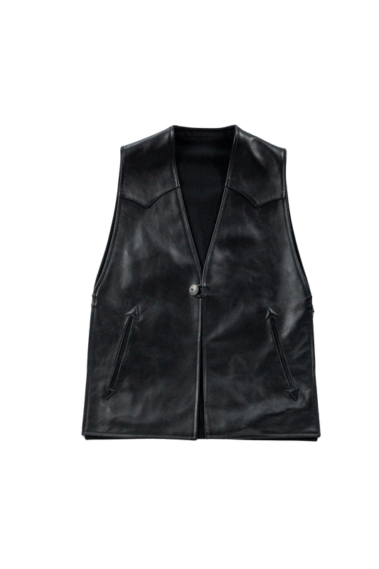 SARTO/LAMB LEATHER×CASHMERE REVERSIBLE VEST