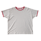 BISOWN(ビソウン)/PIMA MOKLODI RINGER TEE STONE×RED