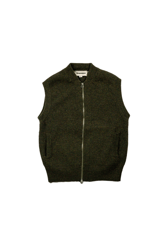 Slopeslow(スロープスロウ)/zip front vest