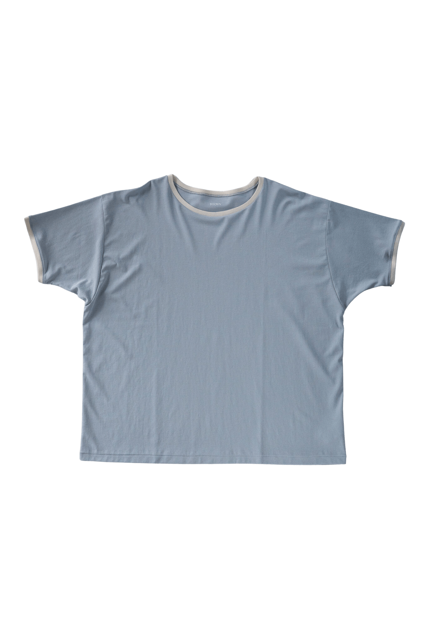 BISOWN(ビソウン)/PIMA MOKLODI RINGER TEE SMOKE BLUE×WHITE