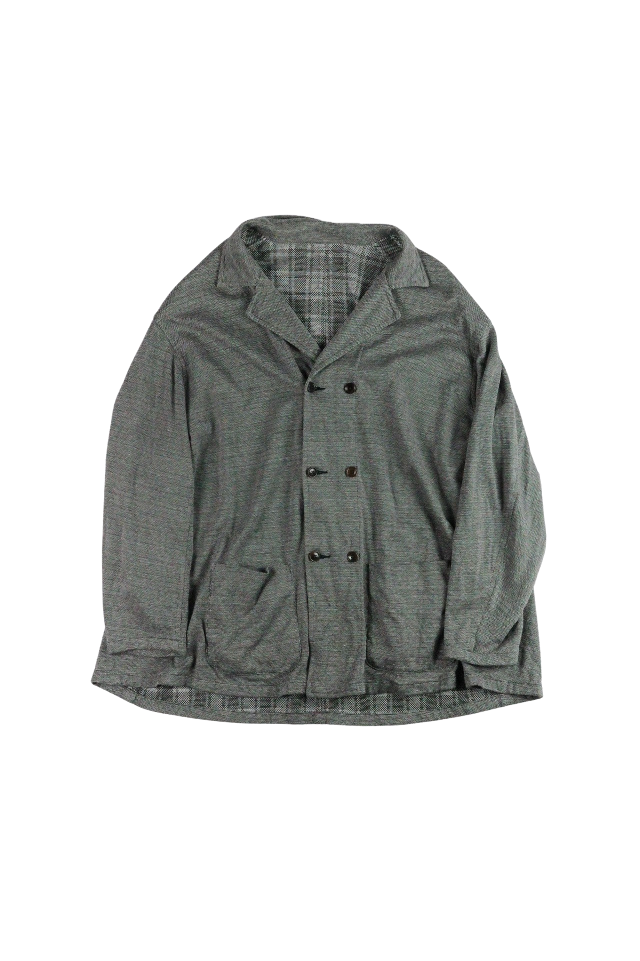 トップス The crooked tailor French BD Work Shirts The crooked Tailor French stand collar half sleeve work