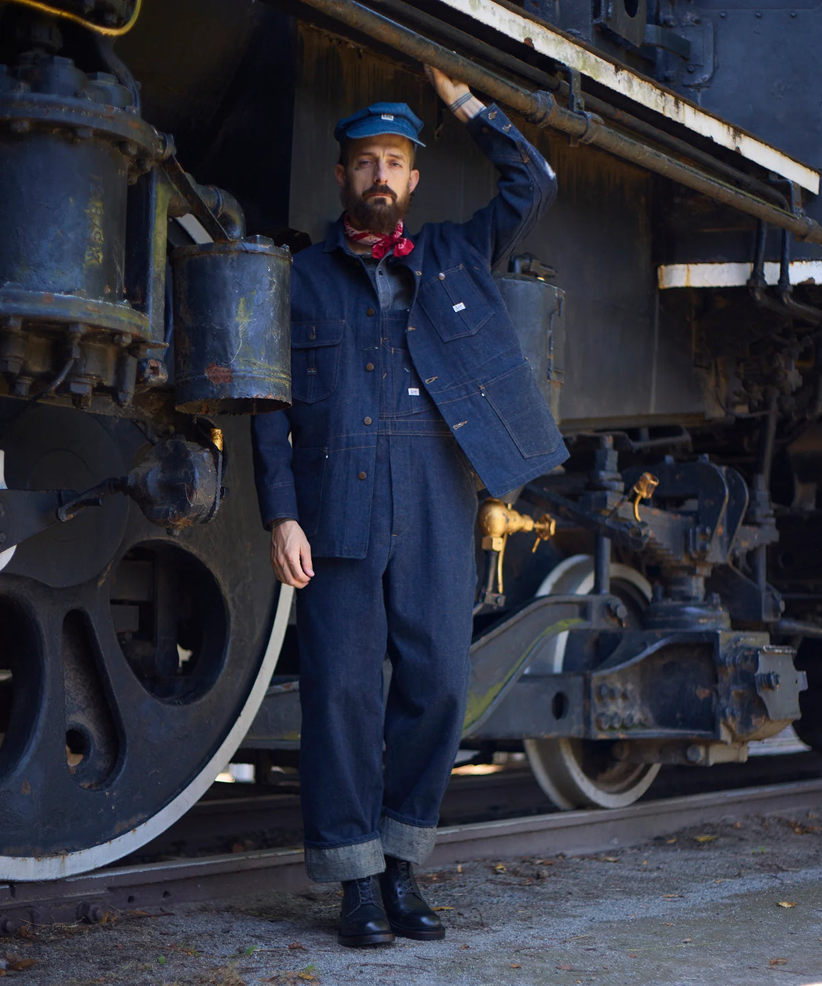 Lee × Nigel Cabourn OX'ed Silver/RAILWAY MAN LOCO JACKET