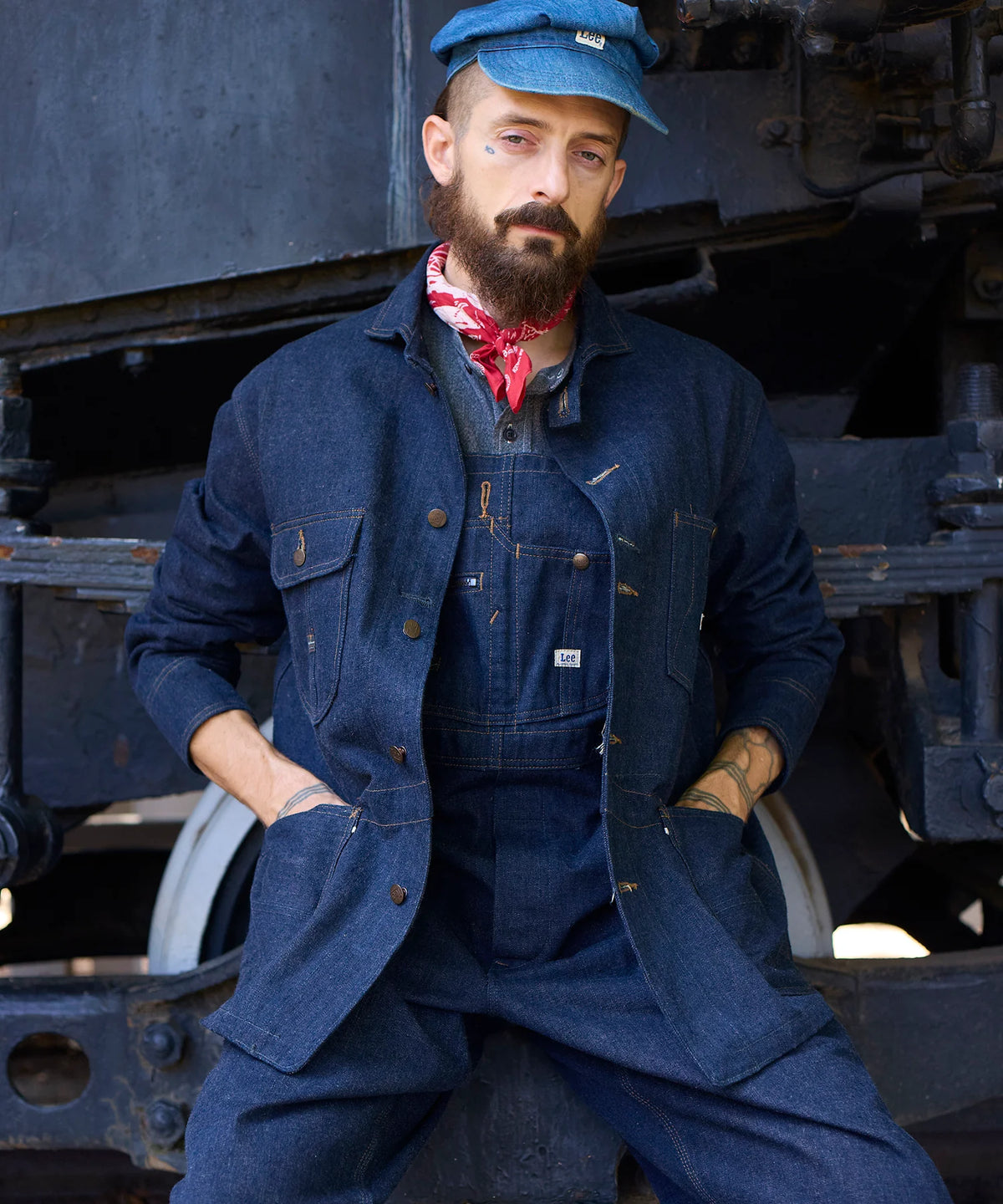 Lee × Nigel Cabourn OX'ed Silver/RAILWAY MAN LOCO JACKET