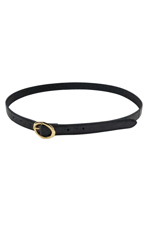BISOWN/LIZARD OVAL BELT