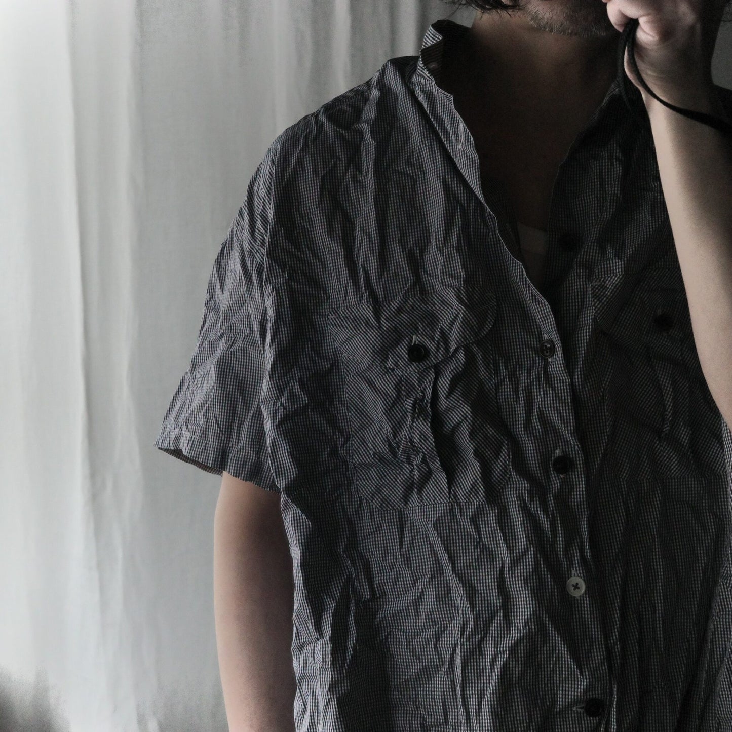 The crooked Tailor/French stand collar half sleeve work shirts