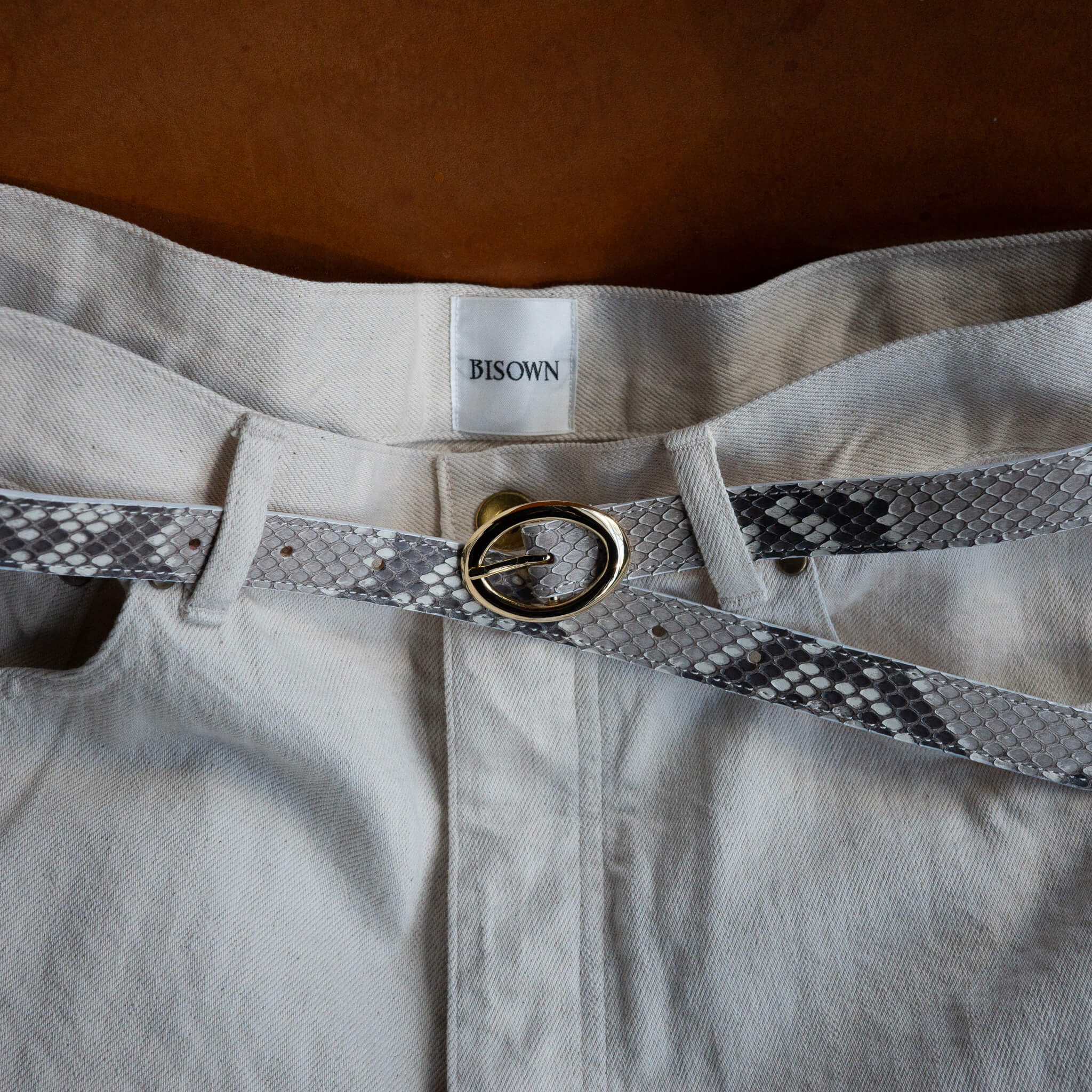 BISOWN(ビソウン)/PYTHON OVAL BELT/NA – PEAU DE L'OURS