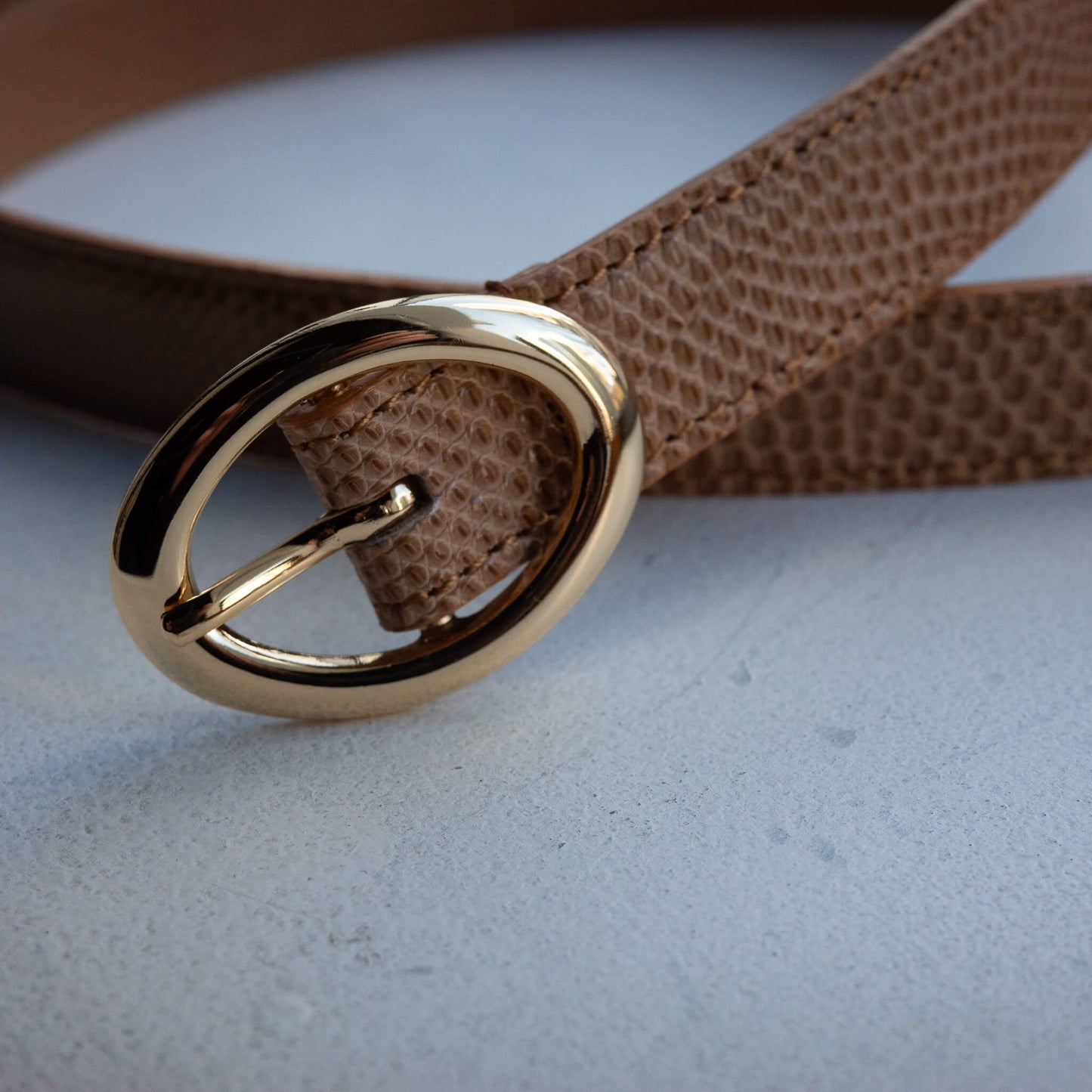 BISOWN(ビソウン)/LIZARD OVAL BELT/CM