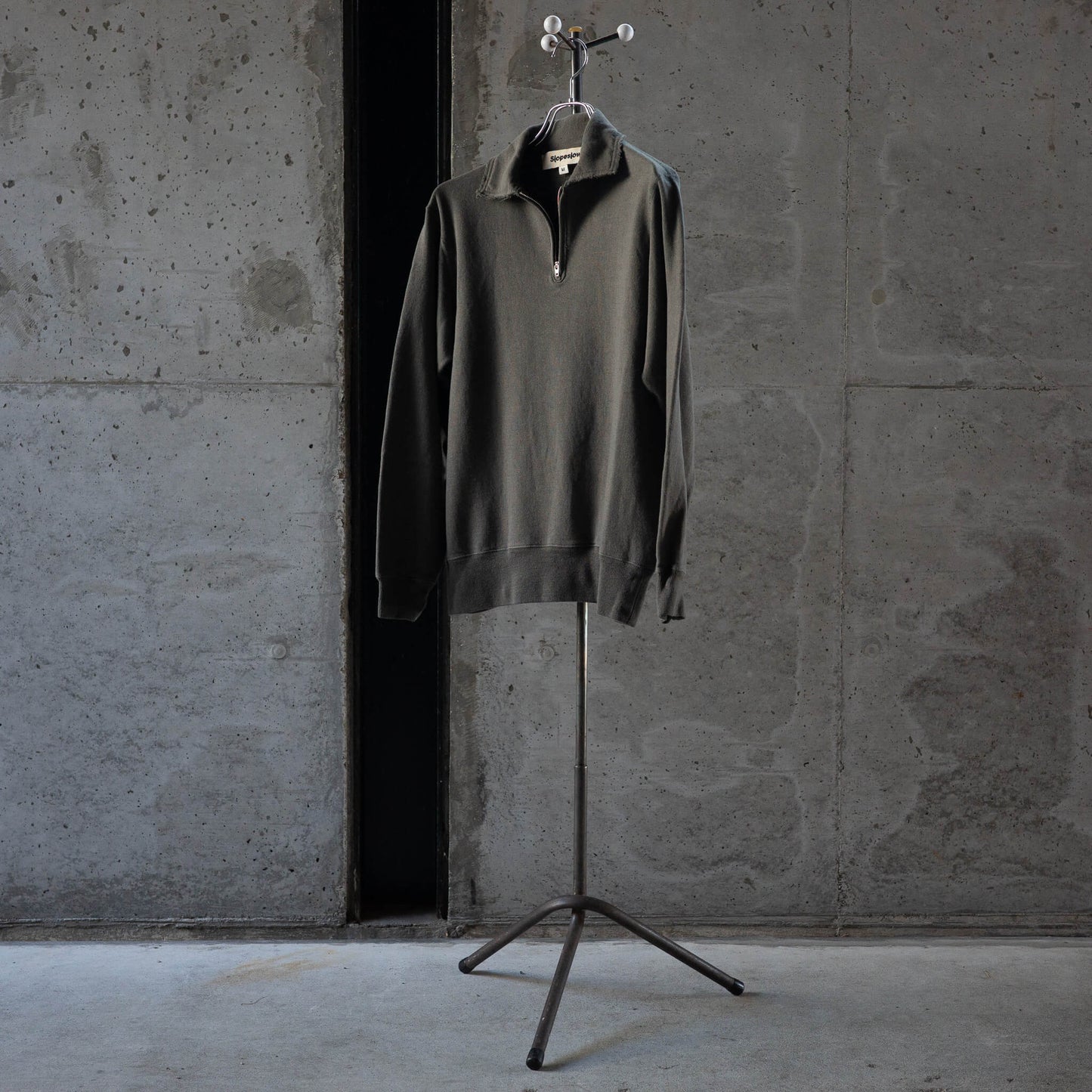 Slopeslow(スロープスロウ)/Half zip top khaki