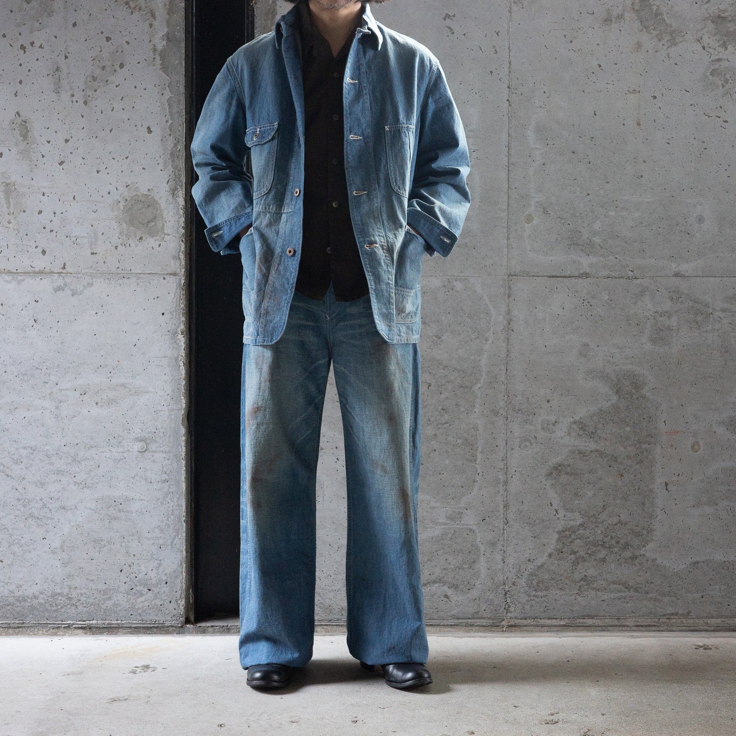 T.T Taiga Takahashi(ティー・ティー/タイガ タカハシ)/Lot.716 Damaged Coverall Jacket With Chinstrap