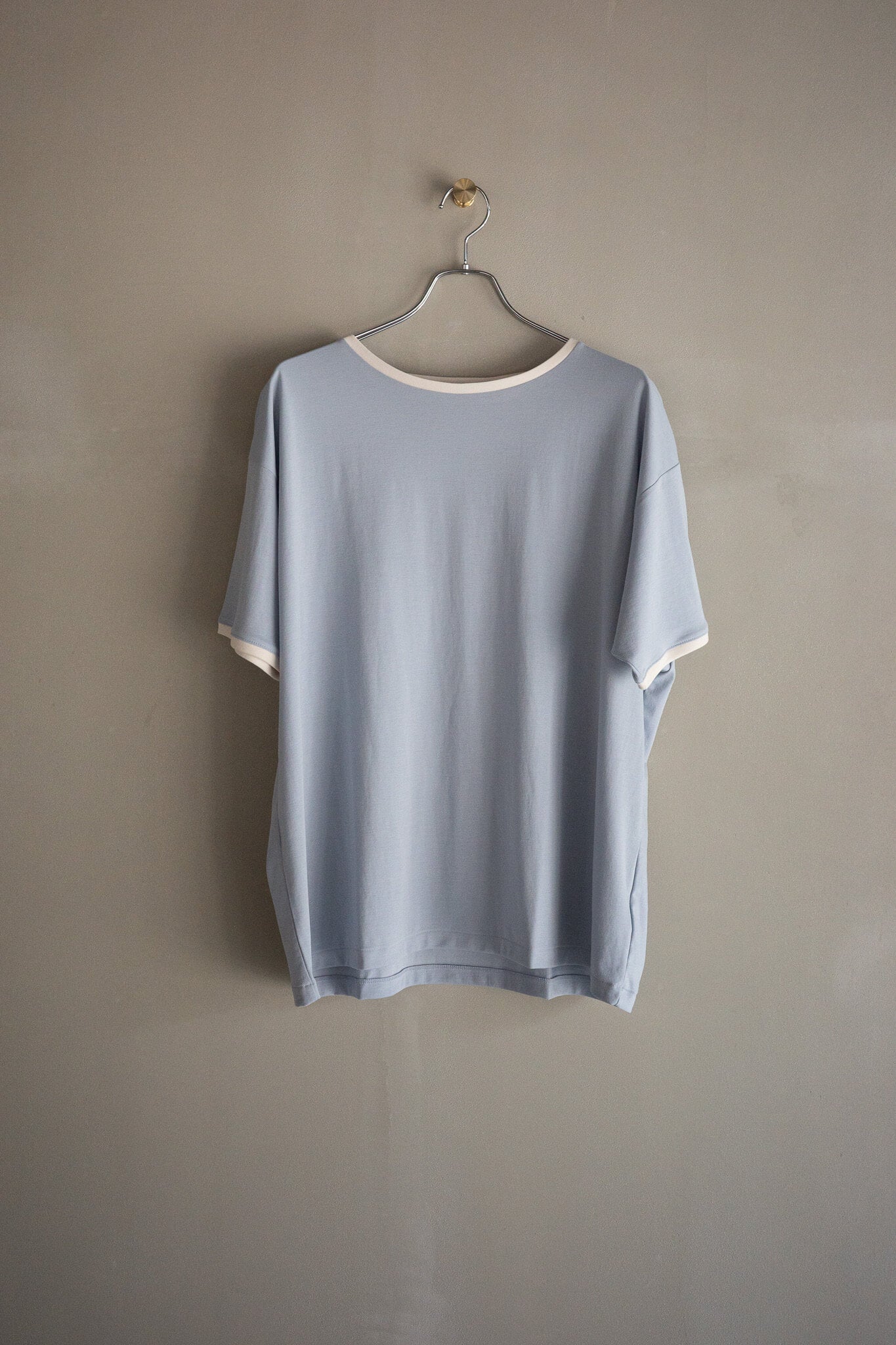 BISOWN(ビソウン)/PIMA MOKLODI RINGER TEE SMOKE BLUE×WHITE
