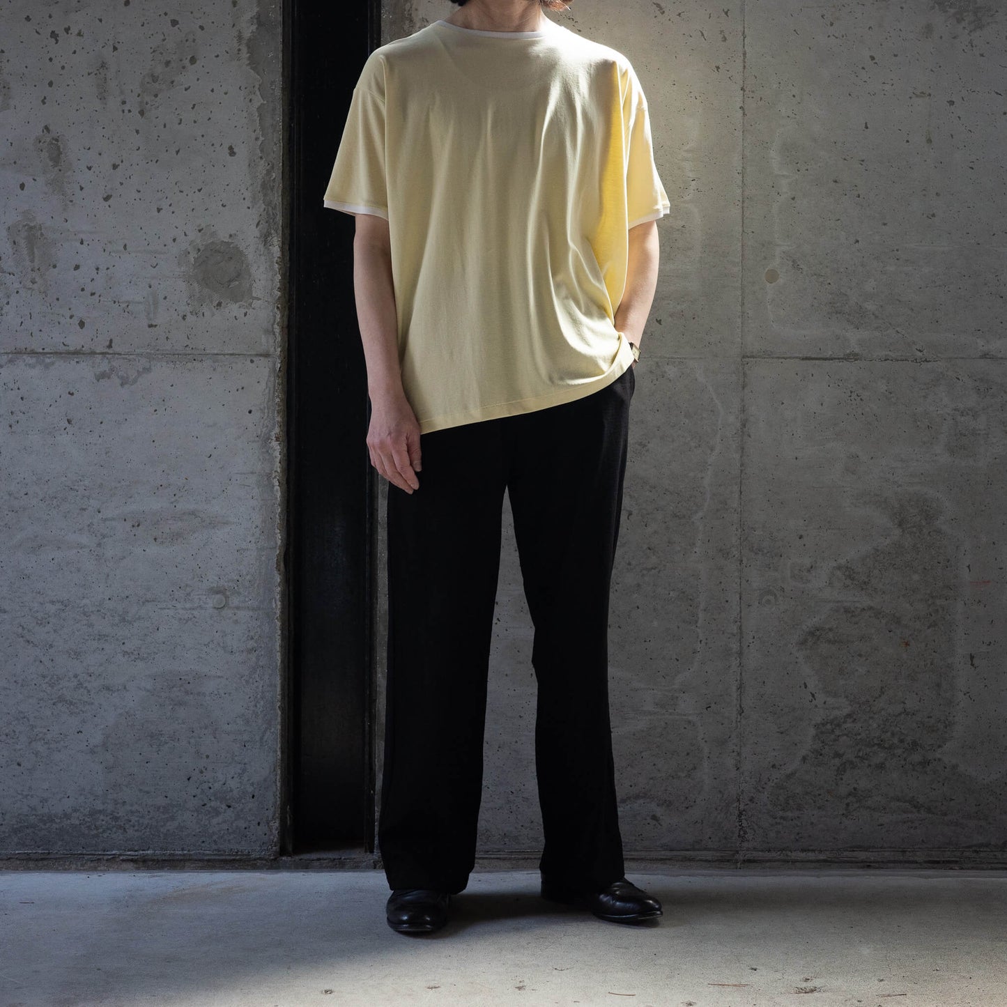 BISOWN(ビソウン)/PIMA MOKLODI RINGER TEE YELLOW×BLUE