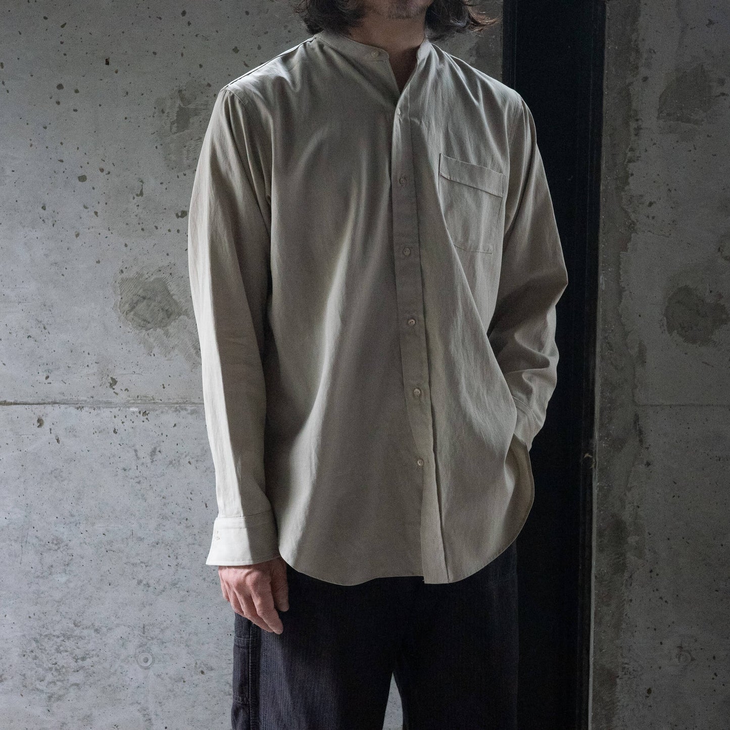 T.T Taiga Takahashi(ティー・ティー/タイガ タカハシ)/Lot.104 Band Collar Shirt